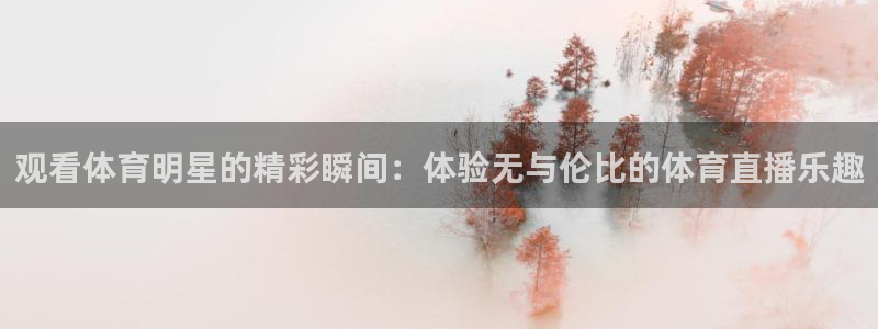 观看体育明星的精彩瞬间：体验无与伦比的体育直播乐趣